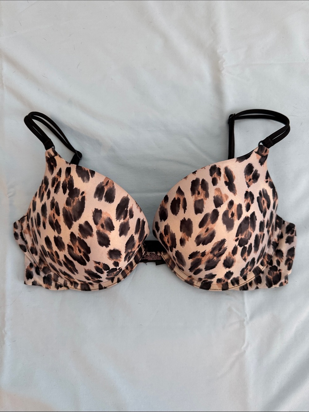 Victoria's Secret Leopard Push-Up Bra in Nude, Black and Brown